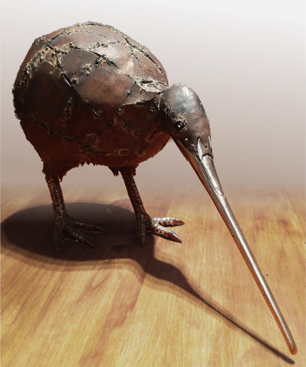 steel sculpture of kiw by Tony O'Keefe, Queenstown New Zealand