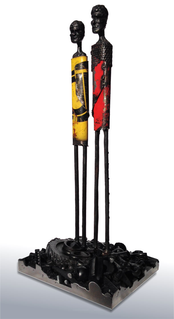 Steel sculpture by Tony O'Keefe. Queenstown Artist.