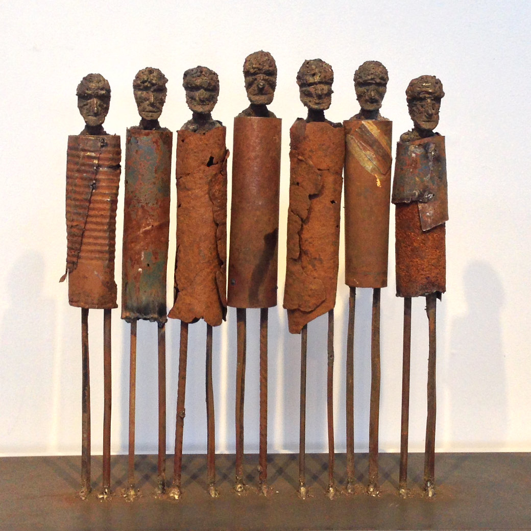 rusty steel sculpture by Tony O'Keefe, Queenstown New Zealand