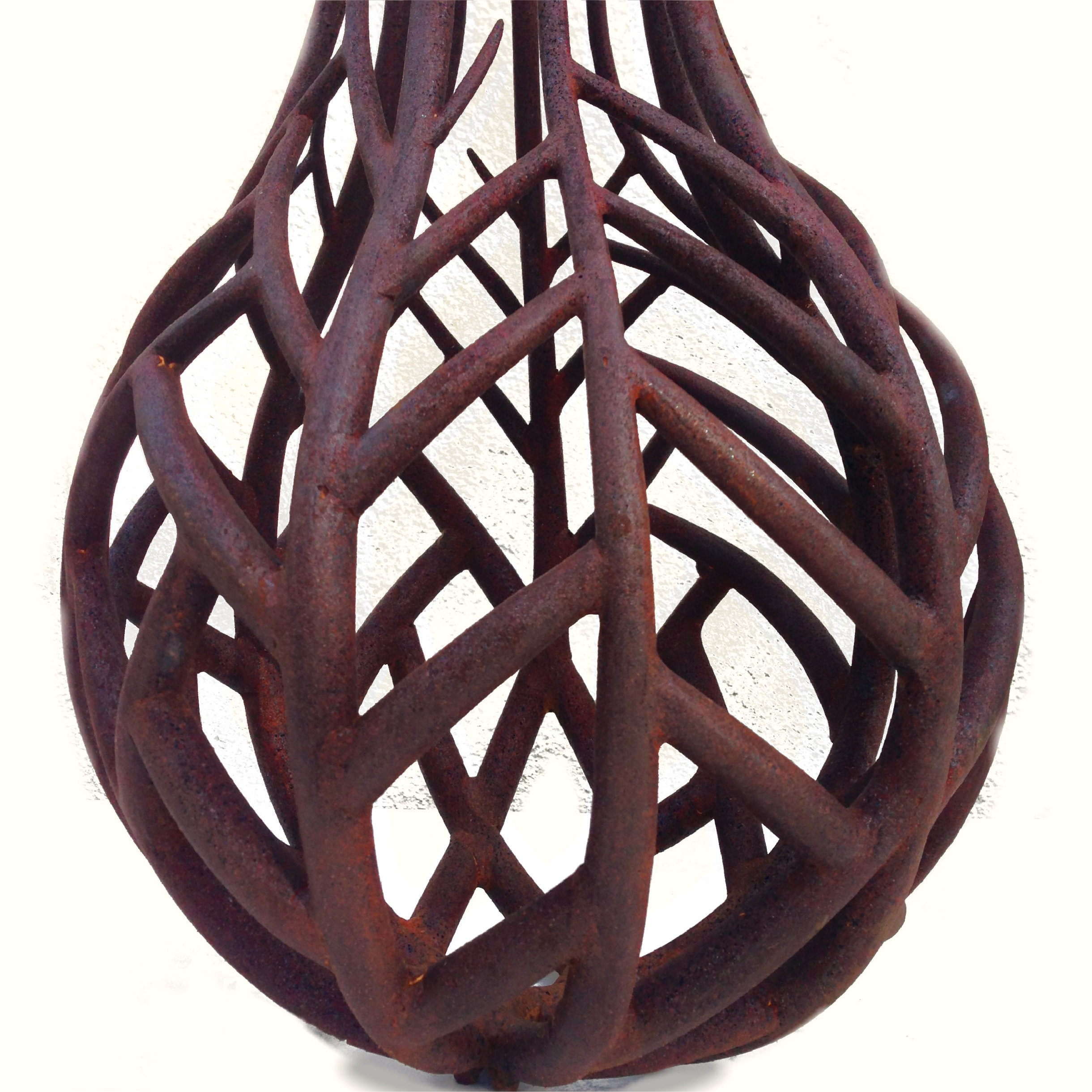 Oxalis. Steel sculpture by Tony O'Keefe. Queenstown artist.