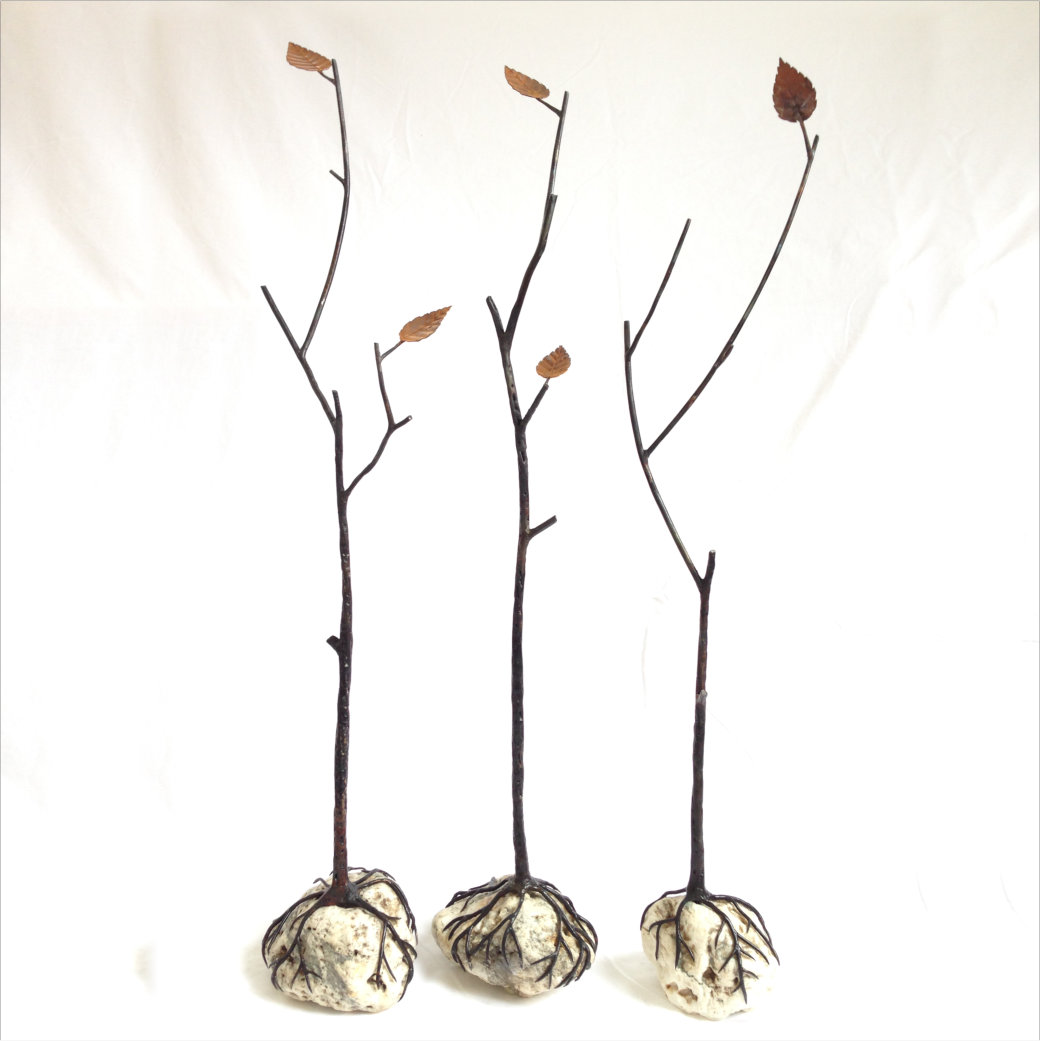 Free Radicals - steel sculpture by Tony O'Keefe. New Zealand artist from Queenstown