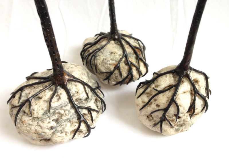 Free Radicals - steel sculpture by Tony O'Keefe. New Zealand artist from Queenstown