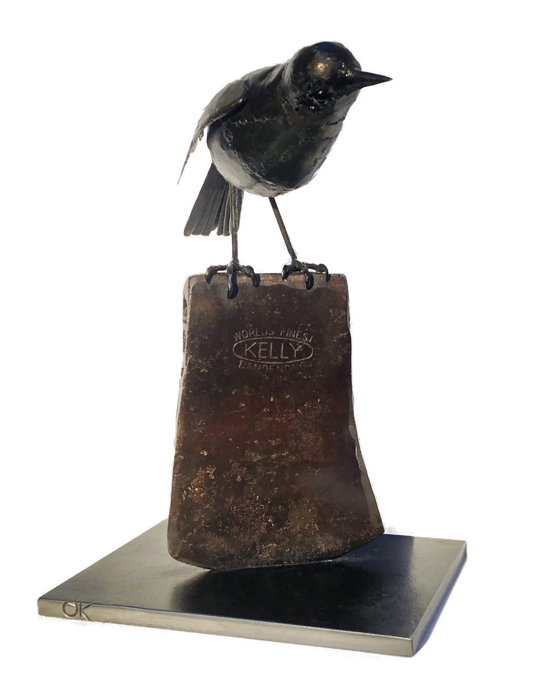 Curiosity. Steel sculpture of New Zealand bird by Queenstown artist, Tony O'Keefe